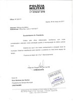 Polícia Militar de Minas Gerais responde a solicitação de vereador