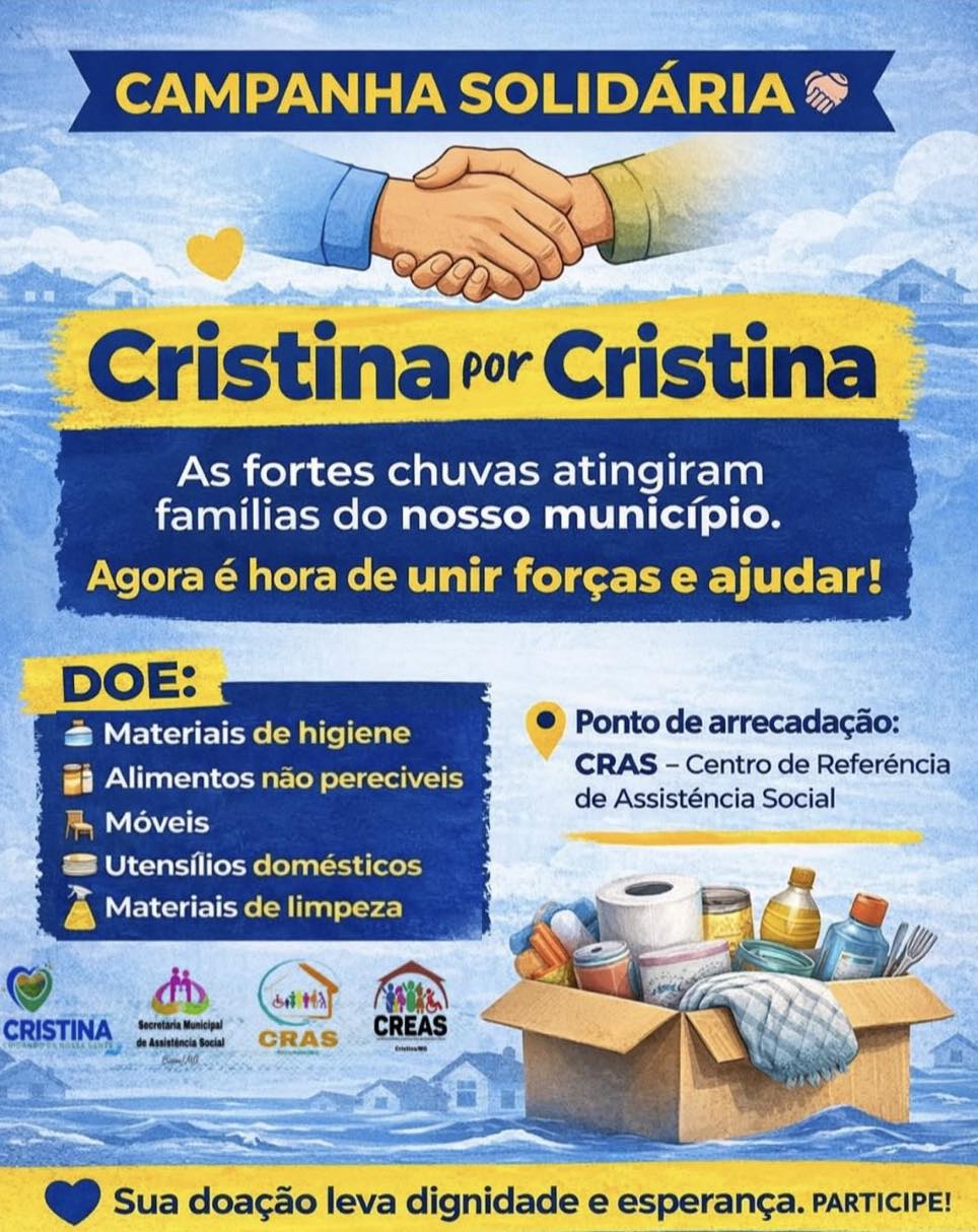 Campanha solidária devido às fortes chuvas ocorridas em 26 de janeiro de 2026