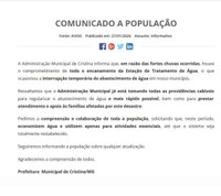 COMUNICADO À POPULAÇÃO 