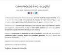 COMUNICADO À POPULAÇÃO 
