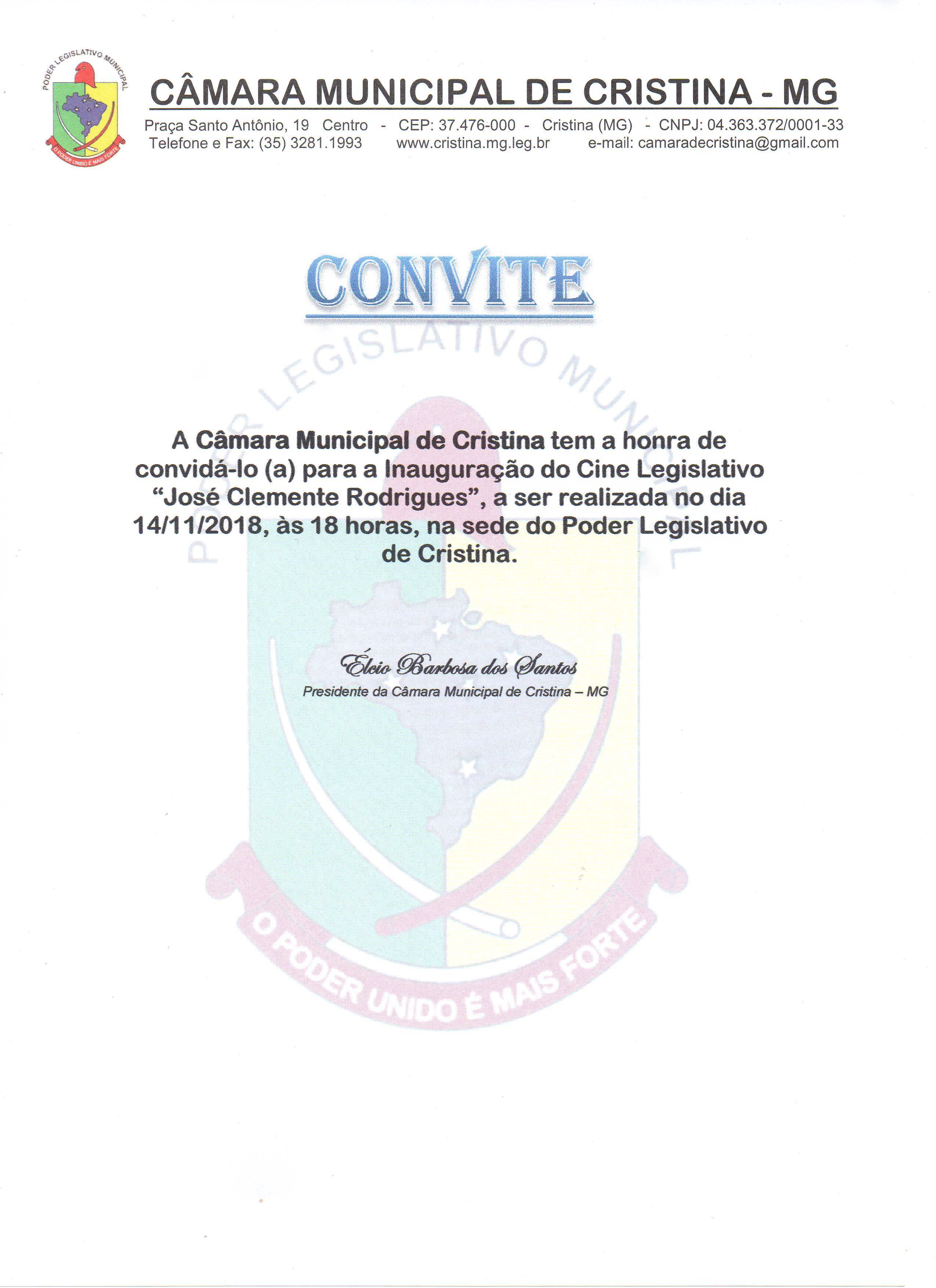 Inauguração do Cineclube "José Clemente Rodrigues"