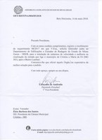 Ofício 004/05/2018 da Assembléia Legislativa do Estado de MG